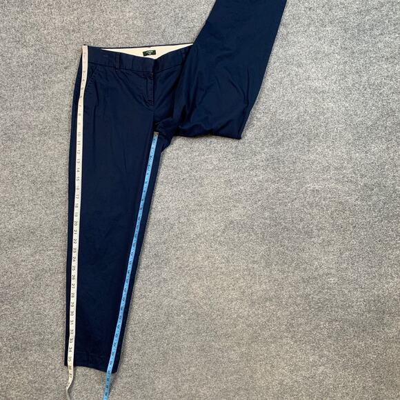 J Crew Pants Womens 6 Navy Stretch City Fit Skimmer Tapered Cropped Trousers - Picture 3 of 9